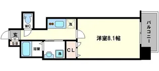 プレサンス堺筋本町駅前【11階】の間取り