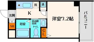ハピネス江坂【9階】の間取り