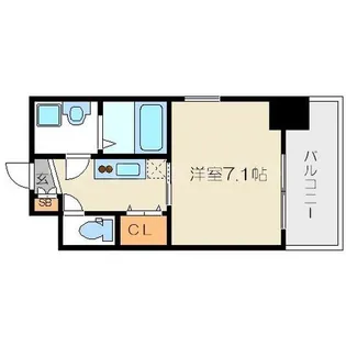 エスリード北浜EAST【10階】の間取り