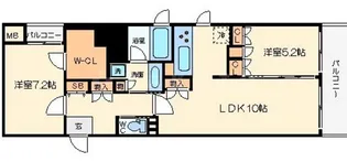リーガル南船場II【3階】の間取り