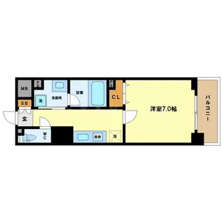 ハビテ靱センターコート【10階】の間取り