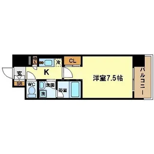 レジデンス本町靭公園(旧:レジディア靭公園)【2階】の間取り