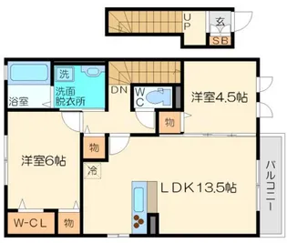 クローバーハイツ【2階】の間取り