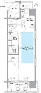 ロイヤルパークスなんば【4階】の間取り