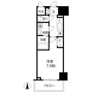 エスリード阿波座ラグジェ【5階】の間取り