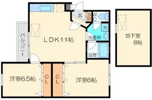 パティオ小松【1階】の間取り