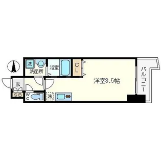 プライムアーバン松屋町【0603号室】の間取り