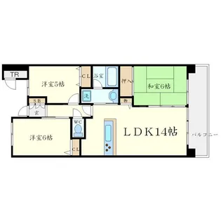 ガーデンフラッツ豊中旭ヶ丘【3階】の間取り
