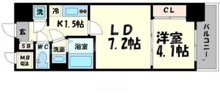 SERENiTE本町エコート【14階】の間取り