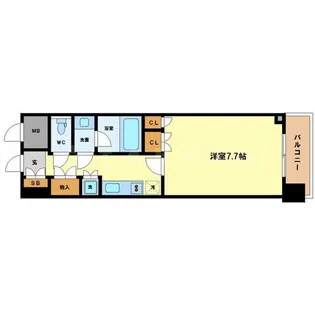 アンビエンテ四ツ橋【6階】の間取り