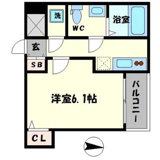 SERENiTE本町reflet【7階】の間取り
