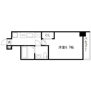 SERENiTE本町reflet【10階】の間取り