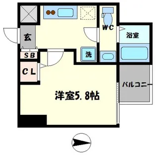 SERENiTE本町reflet【15階】の間取り