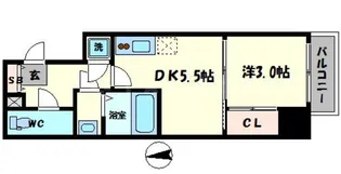 SERENiTE本町reflet【11階】の間取り