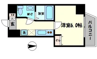 SERENiTE本町reflet【7階】の間取り