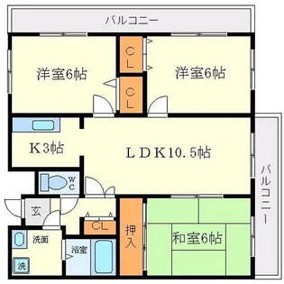 アビタシオン橋本I【6階】の間取り