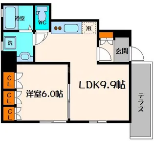 ボヌール都島【1階】の間取り