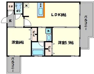 エステムプラザ心斎橋EASTⅣブランディア【8階】の間取り