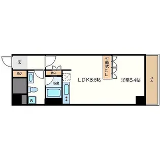 南堀江アパートメントシエロ【7階】の間取り