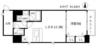 スプランディッド淀屋橋DUE【10階】の間取り