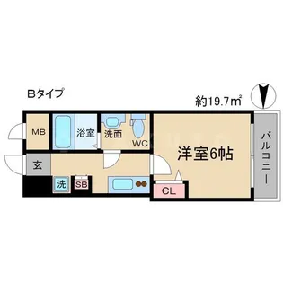 SERENiTE北浜【7階】の間取り