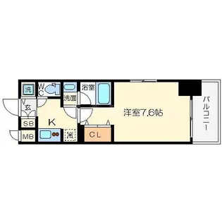 アーデン堺筋本町【4階】の間取り