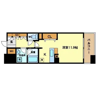 KAISEI江戸堀【11階】の間取り