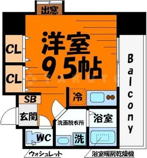 アスリート本町リバーウエスト【8階】の間取り