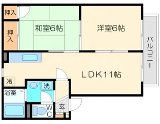 ハイツソレアード【1階】の間取り