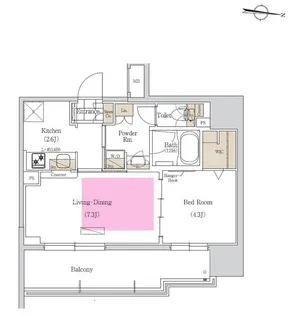 アーバネックス本町【8階】の間取り