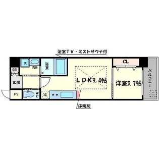 アーバネックス北久宝寺【2階】の間取り