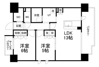 SK RESIDENCE【601号室】の間取り