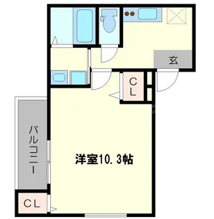 フジパレス井高野駅西Ⅱ番館【3階】の間取り