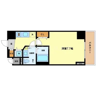 エスライズ御堂筋本町【4階】の間取り