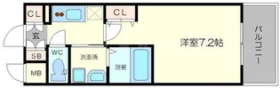 ミュプレ北浜【3階】の間取り