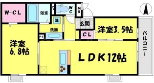 プロスペリタ【3階】の間取り