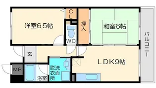 パレ上新庄【4階】の間取り