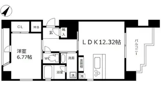 SHUNKI江戸堀【2階】の間取り