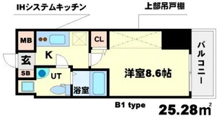 SERENiTE江坂四番館【3階】の間取り