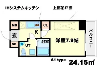 SERENiTE江坂四番館【8階】の間取り