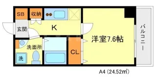 SERENiTE江坂四番館【6階】の間取り