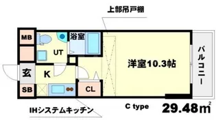 SERENiTE江坂四番館【6階】の間取り