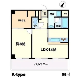 コリーヌ江坂【10階】の間取り