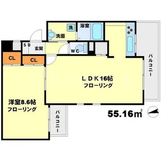 コリーヌ江坂【7階】の間取り