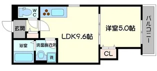 クリエオーレ横堤【1階】の間取り