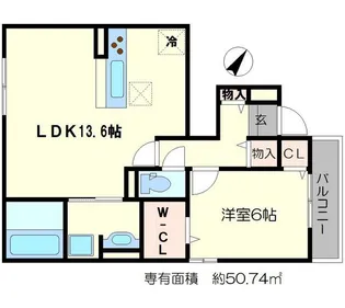 ヴァンベールu【1階】の間取り