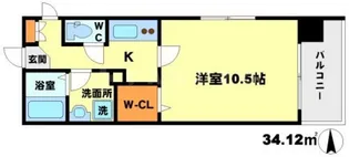 TMK江坂【9階】の間取り