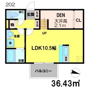 ポルトボヌール千里山【2階】の間取り