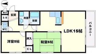 マンション寺新【3階】の間取り