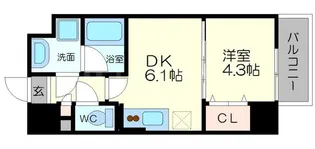 RIDGEガーデン江坂Ⅱ【7階】の間取り